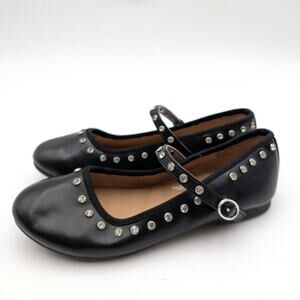 Steve Madden JRea Crystal Embellished Mary Jane Ballet Flats Girls Size US3